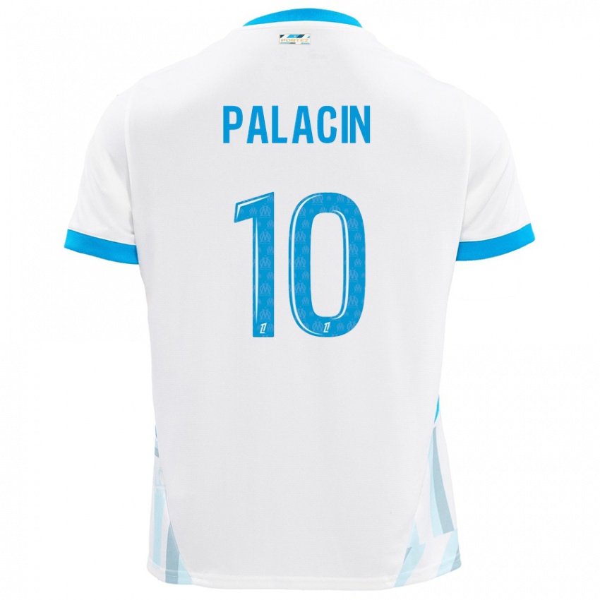 Criança Camisola Sara Palacin #10 Céu Branco Azul Principal 2024/25 Camisa