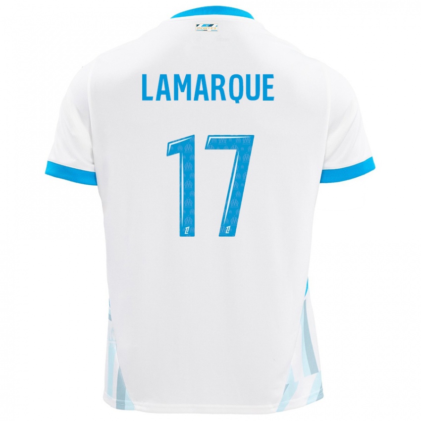 Criança Camisola Alais Lamarque #17 Céu Branco Azul Principal 2024/25 Camisa