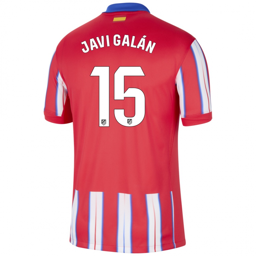 Criança Camisola Javi Galán #15 Azul Vermelho Branco Principal 2024/25 Camisa