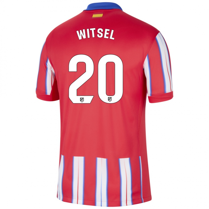 Criança Camisola Axel Witsel #20 Azul Vermelho Branco Principal 2024/25 Camisa