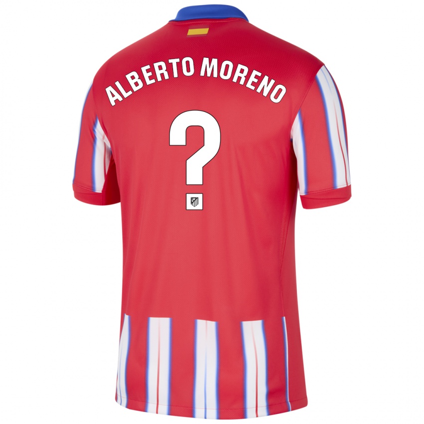 Criança Camisola Alberto Moreno #0 Azul Vermelho Branco Principal 2024/25 Camisa