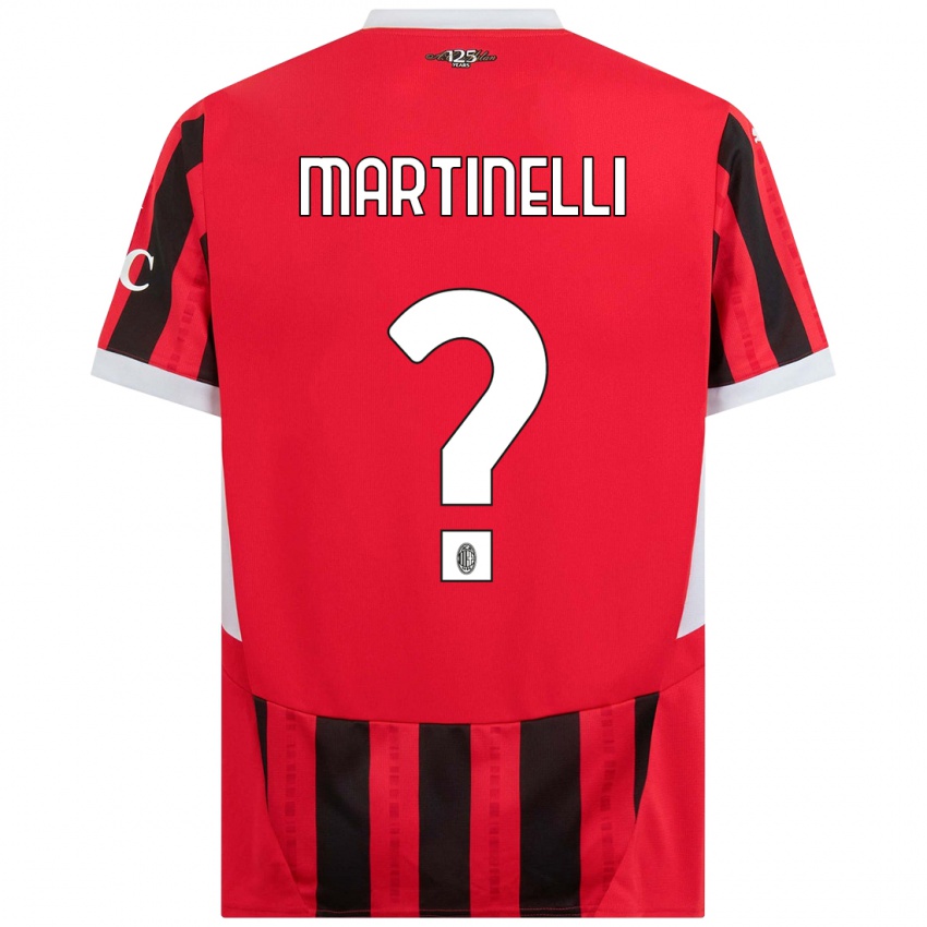 Criança Camisola Riccardo Martinelli #0 Vermelho Preto Principal 2024/25 Camisa