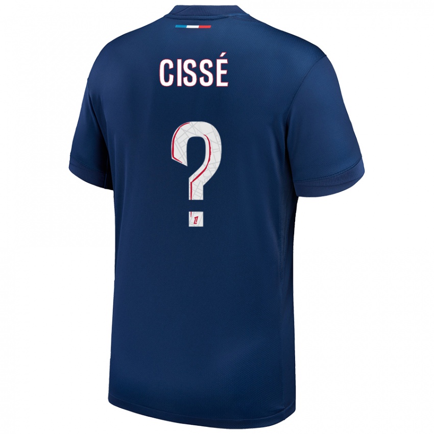 Criança Camisola Mory Cissé #0 Azul Marinho Branco Principal 2024/25 Camisa