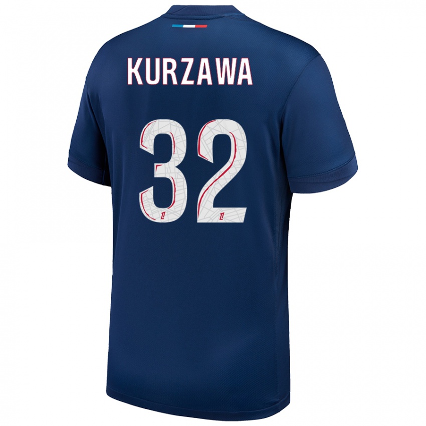 Criança Camisola Layvin Kurzawa #32 Azul Marinho Branco Principal 2024/25 Camisa