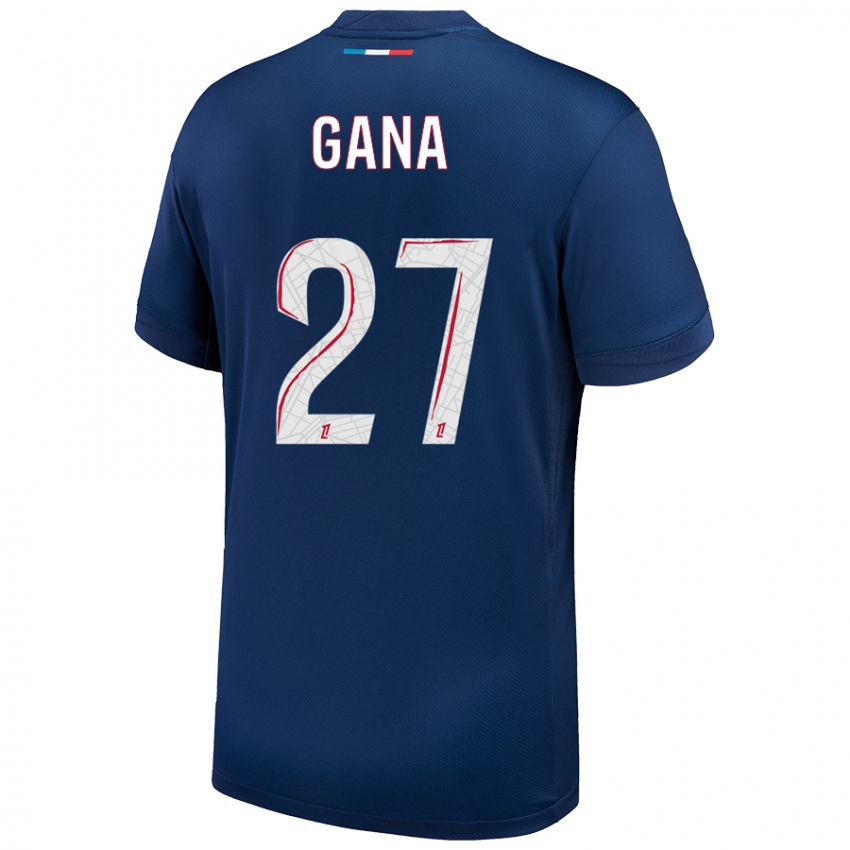 Criança Camisola Idrissa Gana Gueye #27 Azul Marinho Branco Principal 2024/25 Camisa