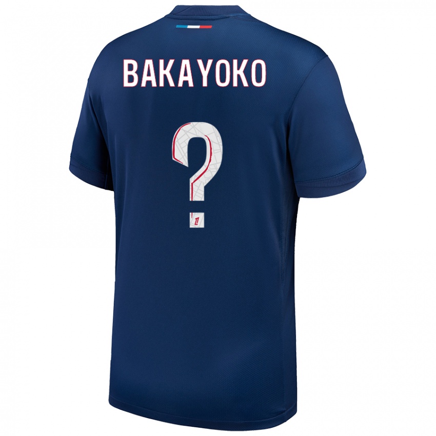 Criança Camisola Ibrahim Bakayoko #0 Azul Marinho Branco Principal 2024/25 Camisa