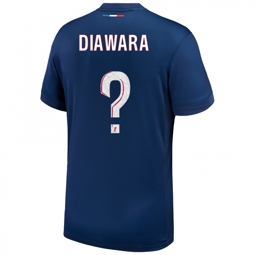 Criança Camisola Lahna Diawara #0 Azul Marinho Branco Principal 2024/25 Camisa