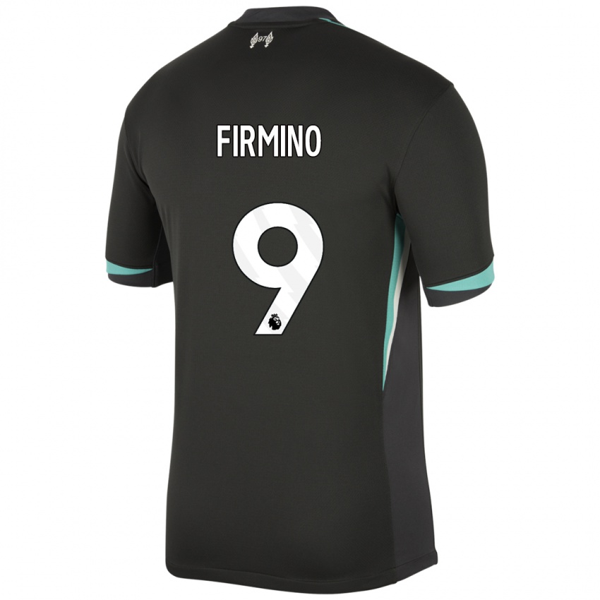 Criança Camisola Roberto Firmino #9 Preto Antracite Branco Alternativa 2024/25 Camisa