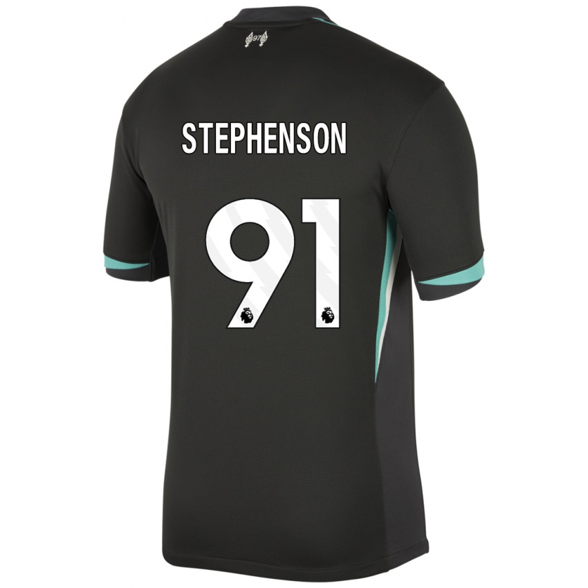 Criança Camisola Luca Stephenson #91 Preto Antracite Branco Alternativa 2024/25 Camisa