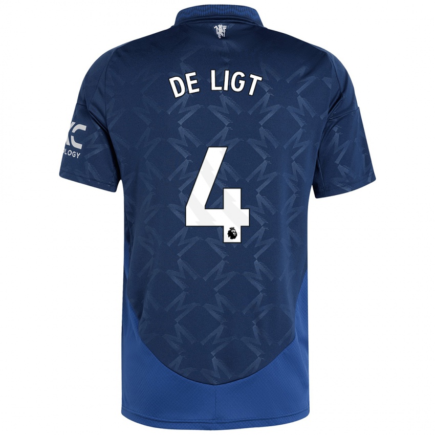 Criança Camisola Matthijs De Ligt #4 Índigo Alternativa 2024/25 Camisa