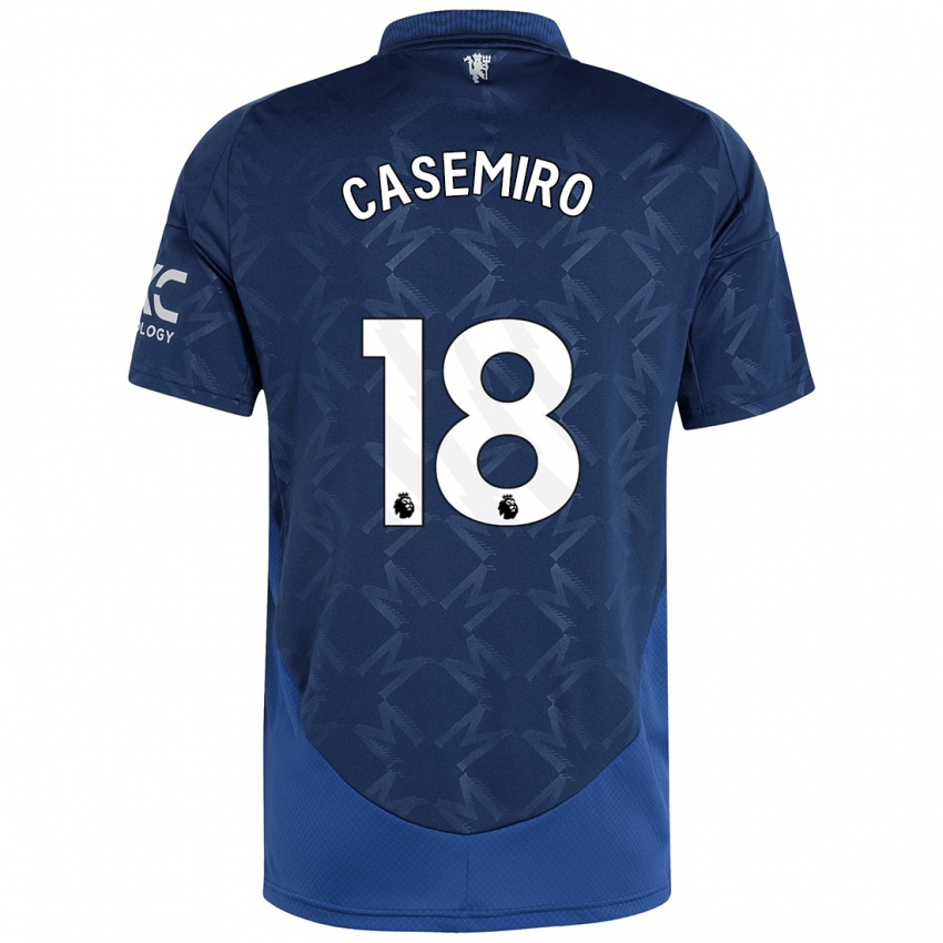 Criança Camisola Casemiro #18 Índigo Alternativa 2024/25 Camisa