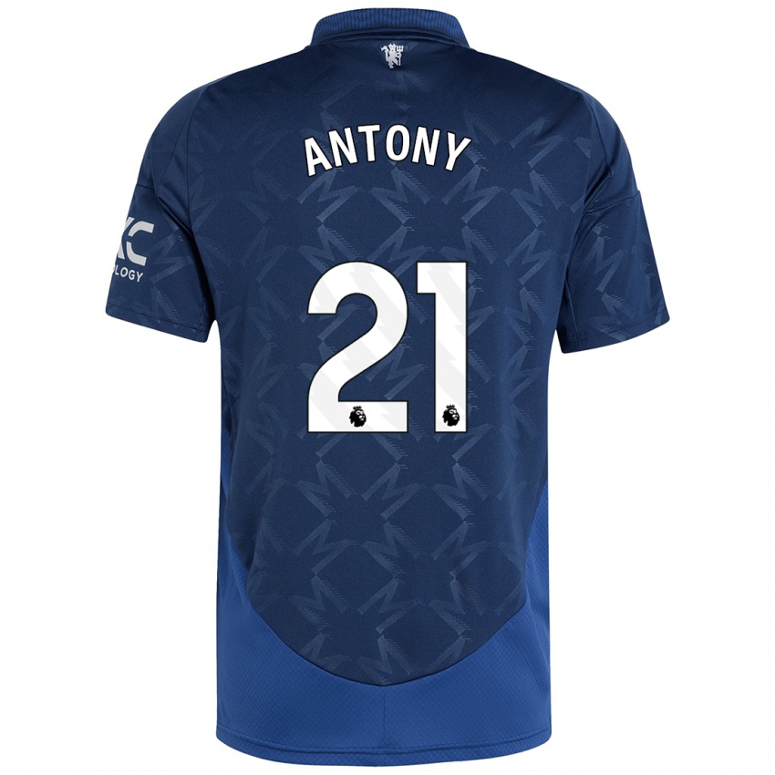 Criança Camisola Antony #21 Índigo Alternativa 2024/25 Camisa