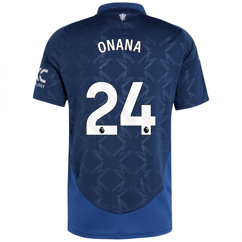 Criança Camisola Andre Onana #24 Índigo Alternativa 2024/25 Camisa