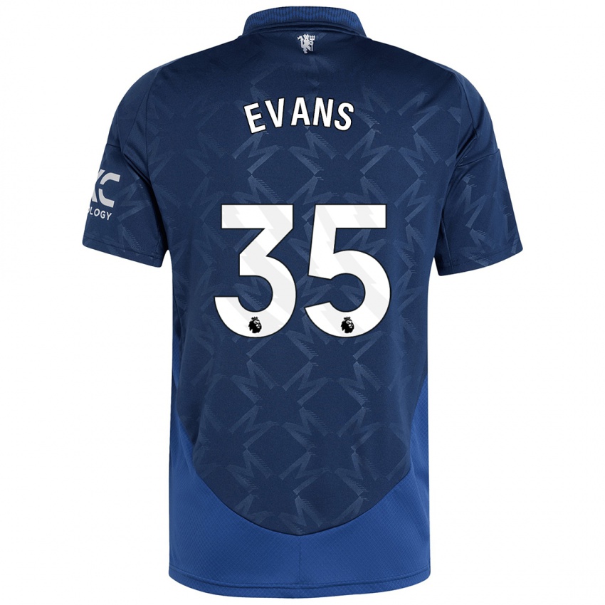 Criança Camisola Jonny Evans #35 Índigo Alternativa 2024/25 Camisa