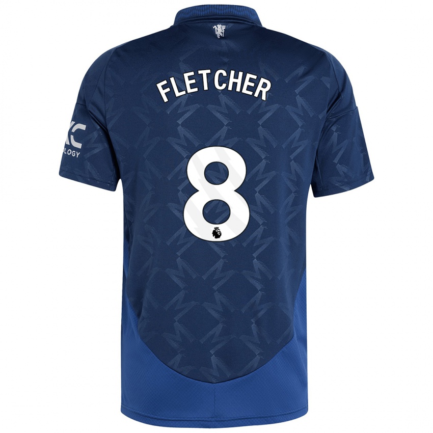 Criança Camisola Tyler Fletcher #8 Índigo Alternativa 2024/25 Camisa