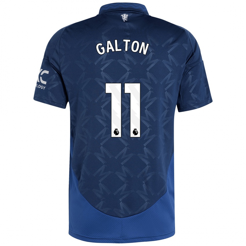 Criança Camisola Leah Galton #11 Índigo Alternativa 2024/25 Camisa