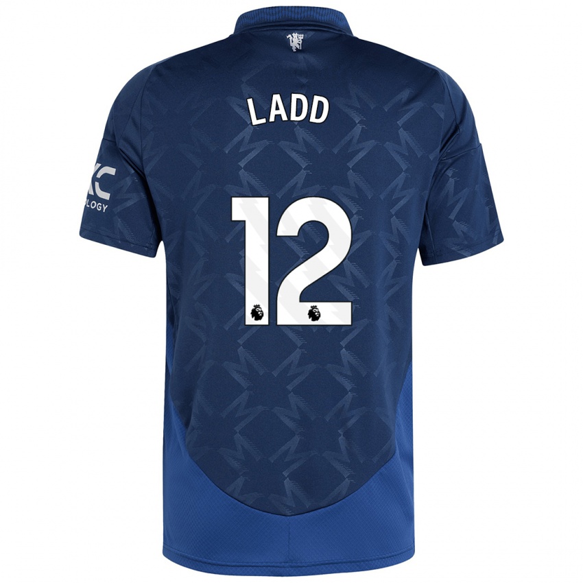 Criança Camisola Hayley Ladd #12 Índigo Alternativa 2024/25 Camisa