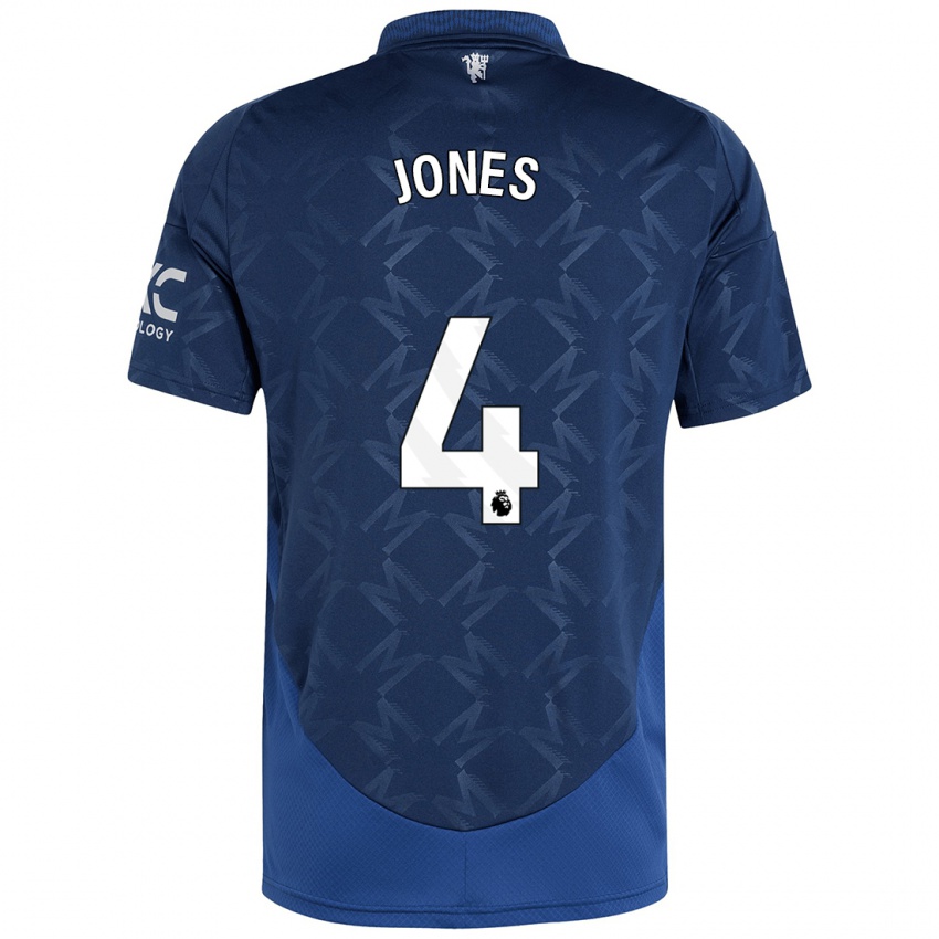 Criança Camisola Phil Jones #4 Índigo Alternativa 2024/25 Camisa