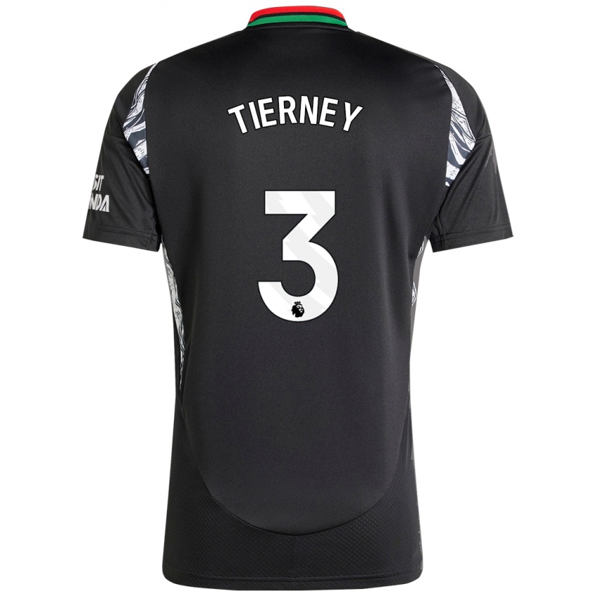 Criança Camisola Kieran Tierney #3 Preto Alternativa 2024/25 Camisa