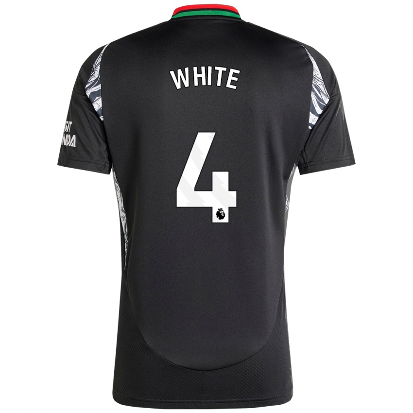 Criança Camisola Ben White #4 Preto Alternativa 2024/25 Camisa