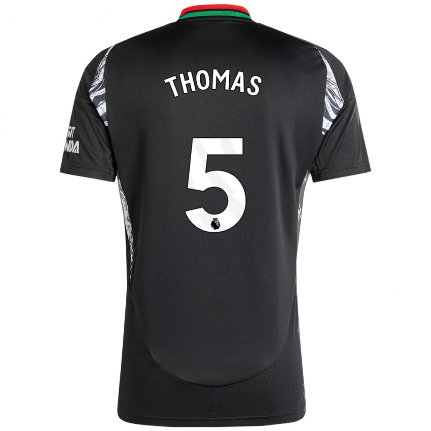 Criança Camisola Thomas Partey #5 Preto Alternativa 2024/25 Camisa