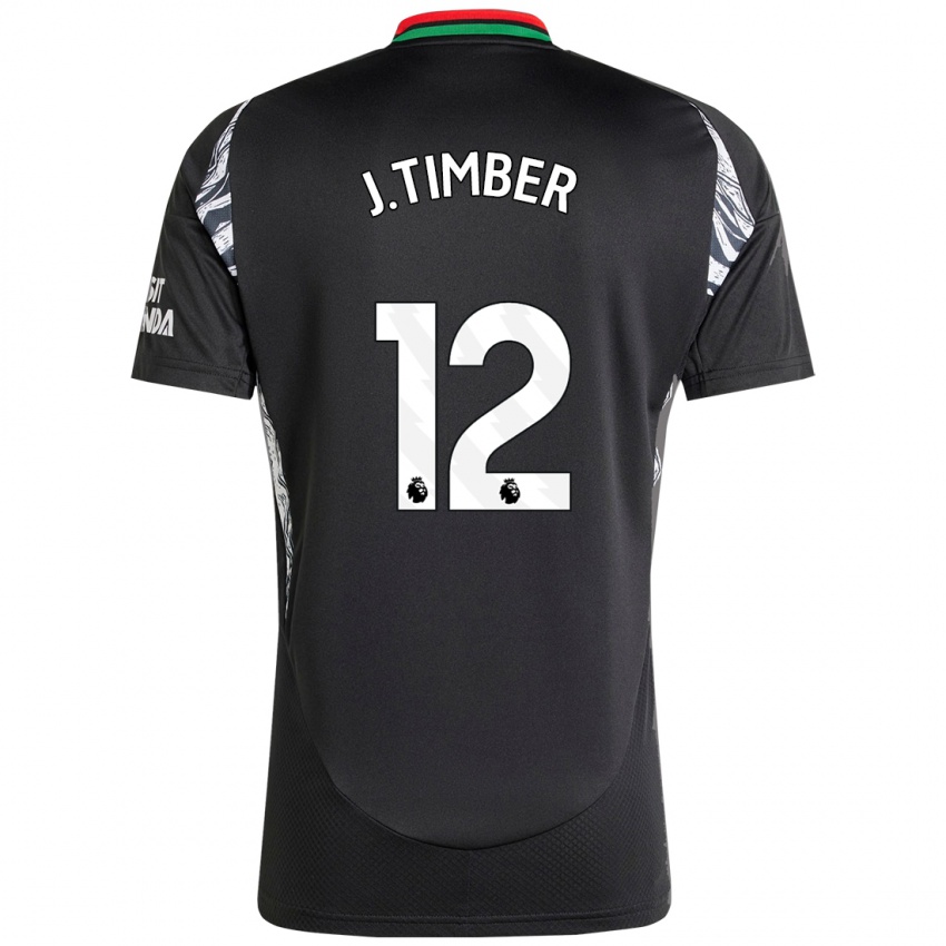 Criança Camisola Jurrien Timber #12 Preto Alternativa 2024/25 Camisa