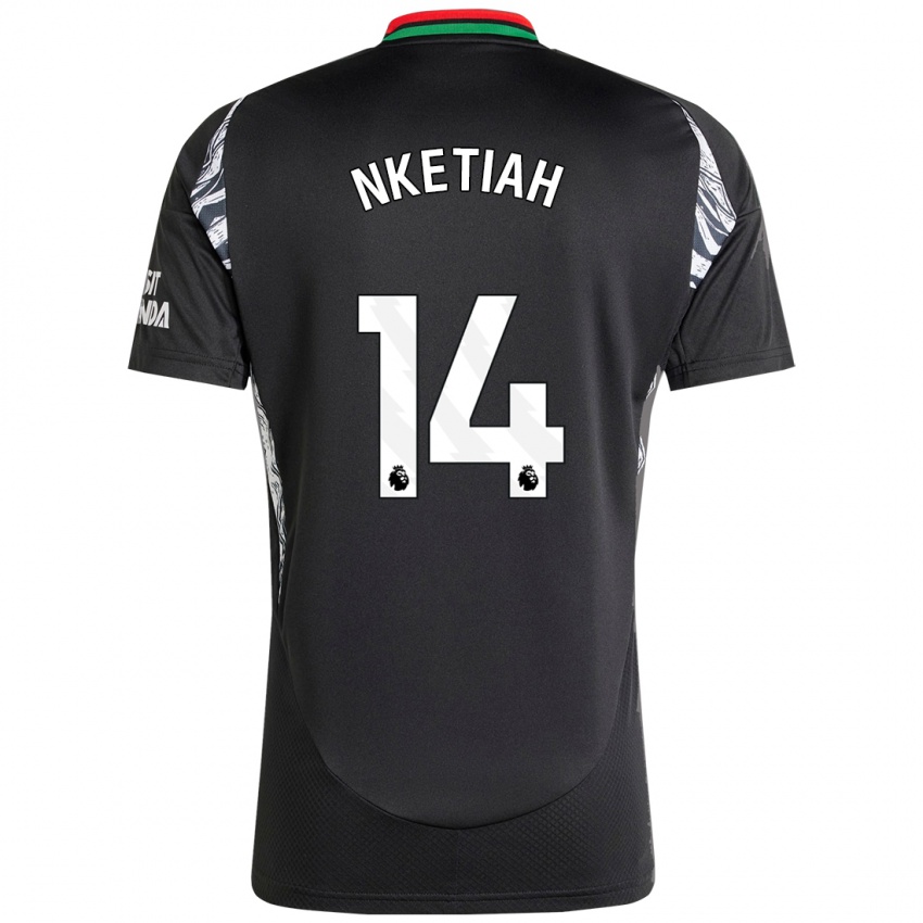 Criança Camisola Eddie Nketiah #14 Preto Alternativa 2024/25 Camisa