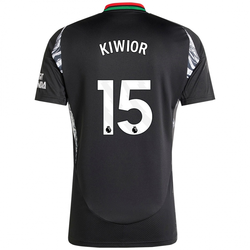 Criança Camisola Jakub Kiwior #15 Preto Alternativa 2024/25 Camisa