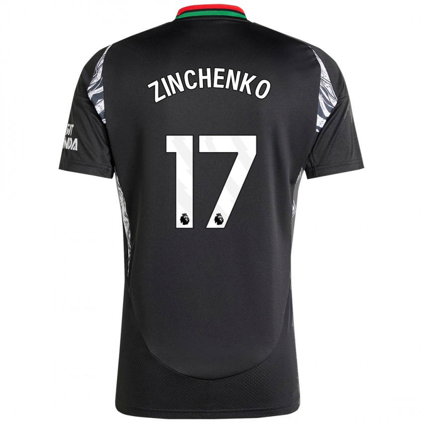 Criança Camisola Oleksandr Zinchenko #17 Preto Alternativa 2024/25 Camisa