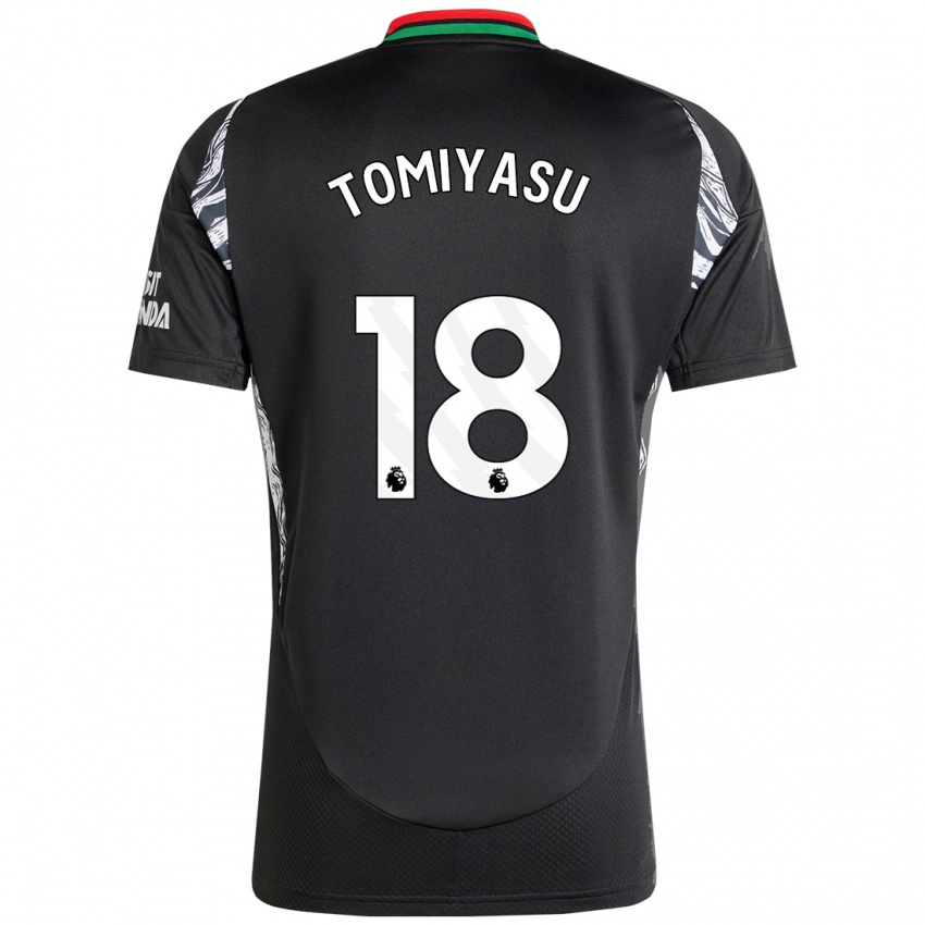 Criança Camisola Takehiro Tomiyasu #18 Preto Alternativa 2024/25 Camisa