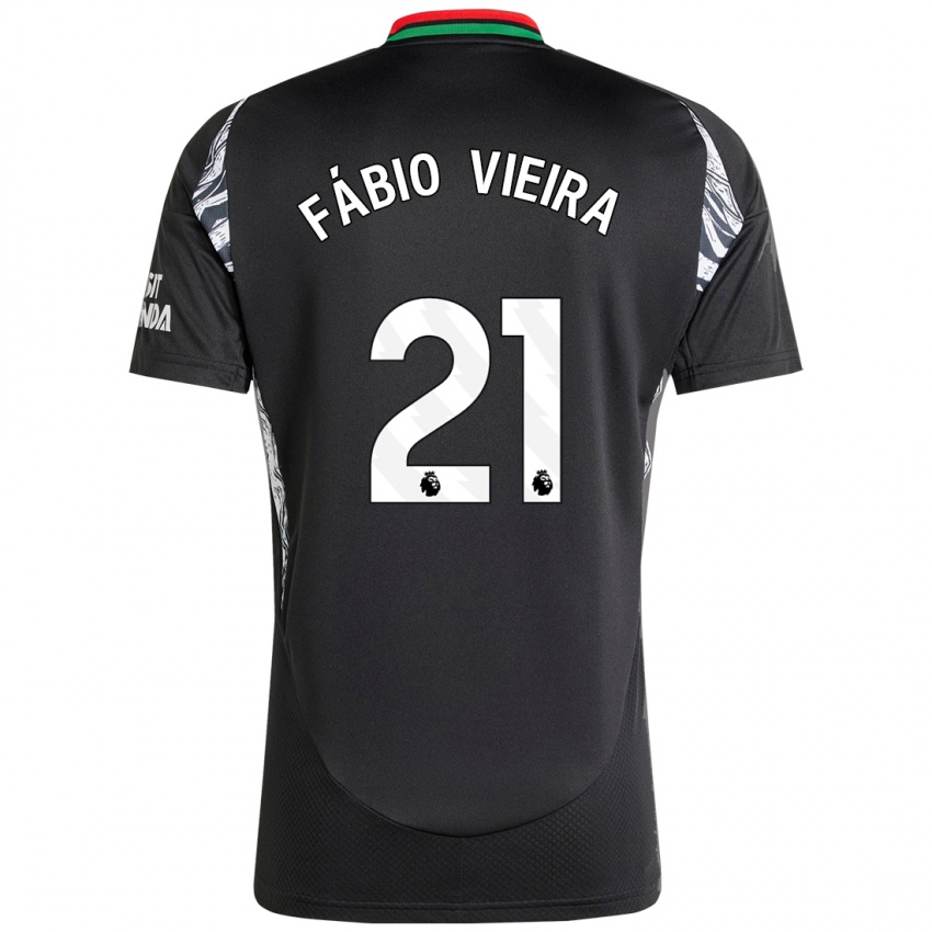 Criança Camisola Fábio Vieira #21 Preto Alternativa 2024/25 Camisa