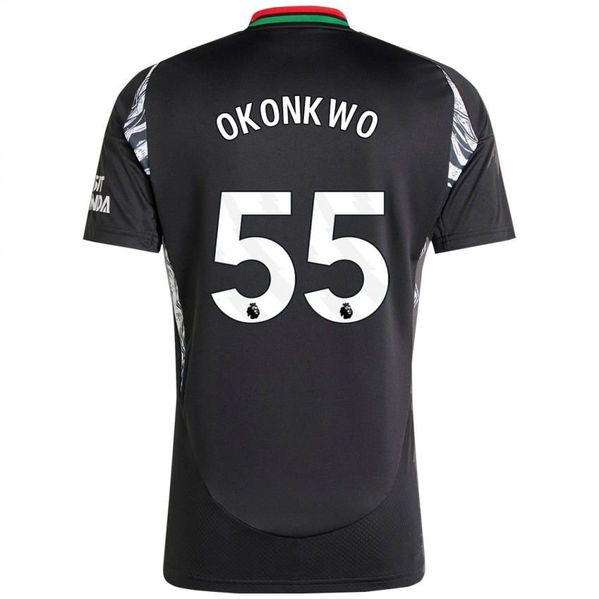 Criança Camisola Brian Okonkwo #55 Preto Alternativa 2024/25 Camisa