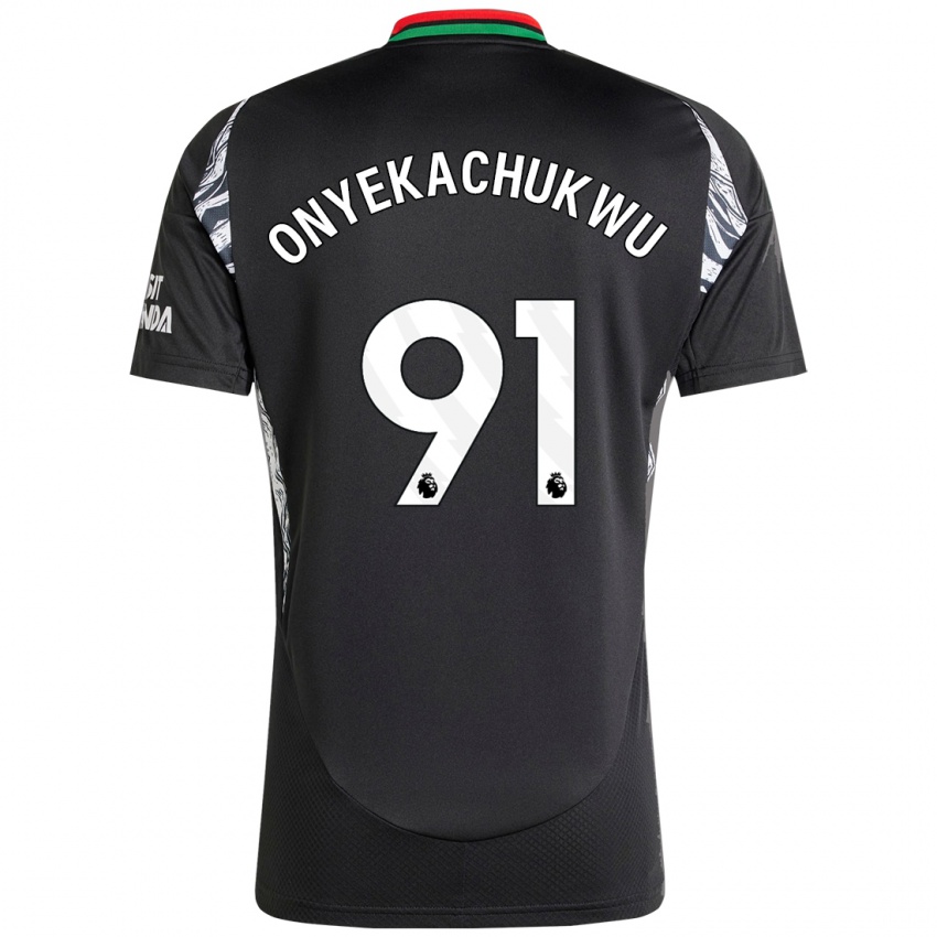 Criança Camisola Samuel Onyekachukwu #91 Preto Alternativa 2024/25 Camisa