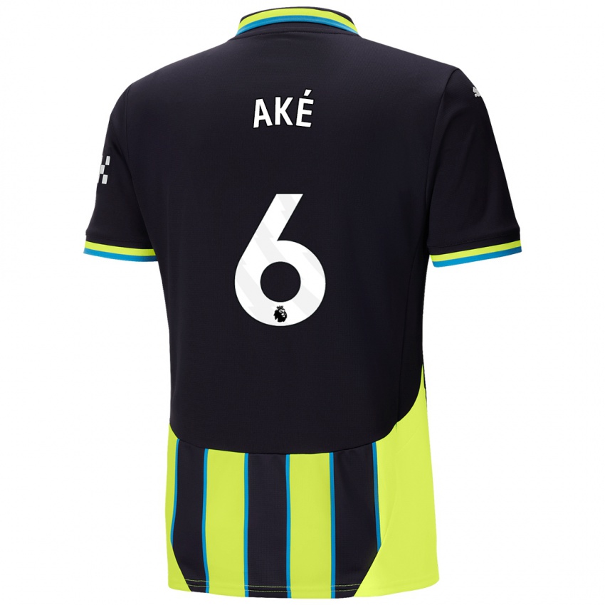 Criança Camisola Nathan Ake #6 Azul Amarelo Alternativa 2024/25 Camisa