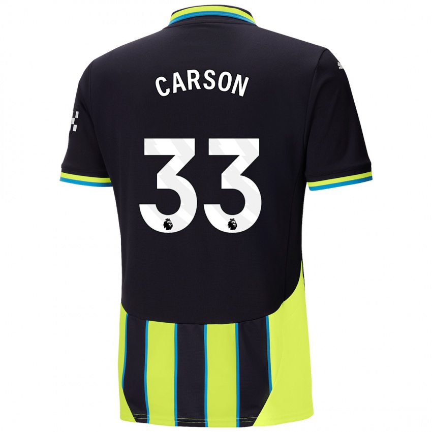 Criança Camisola Scott Carson #33 Azul Amarelo Alternativa 2024/25 Camisa