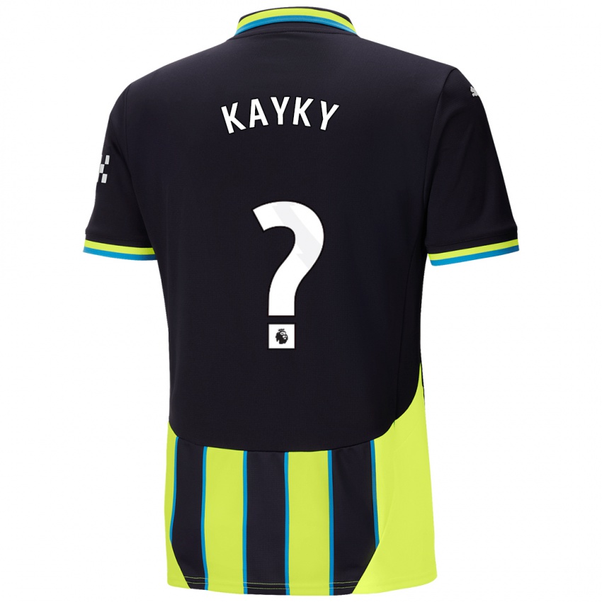 Criança Camisola Kayky #0 Azul Amarelo Alternativa 2024/25 Camisa