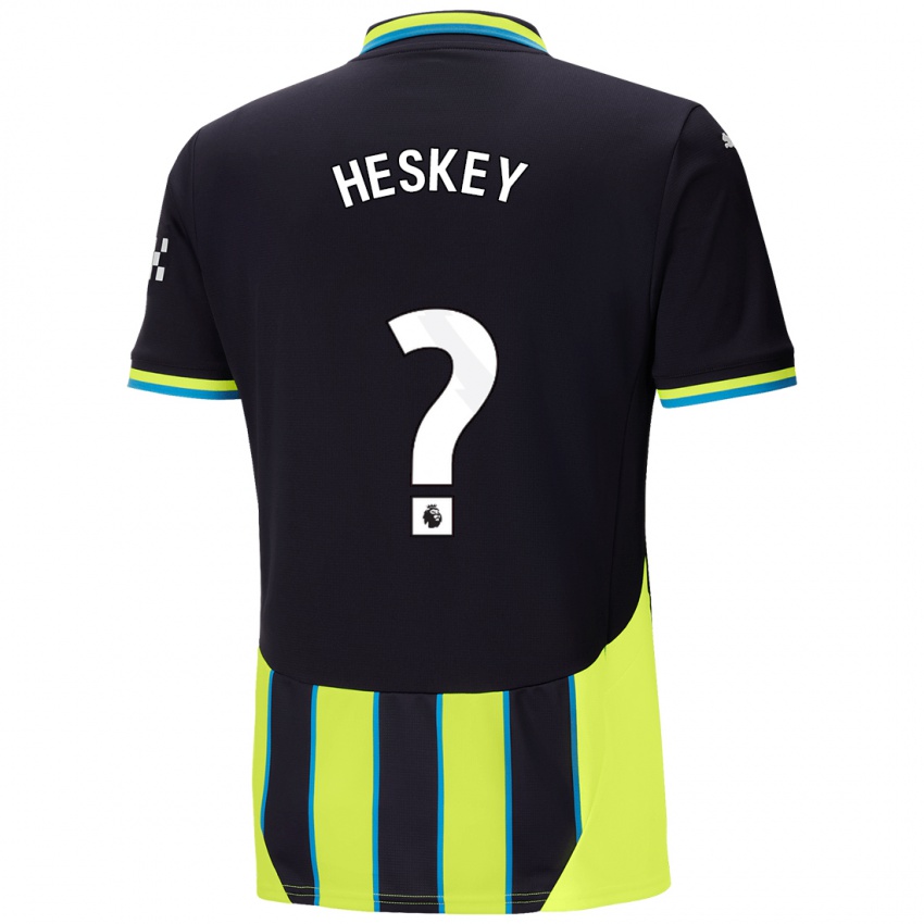 Criança Camisola Reigan Heskey #0 Azul Amarelo Alternativa 2024/25 Camisa