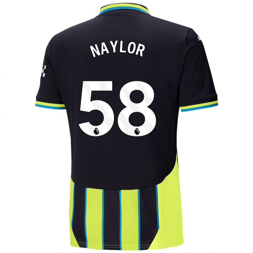 Criança Camisola Seb Naylor #58 Azul Amarelo Alternativa 2024/25 Camisa