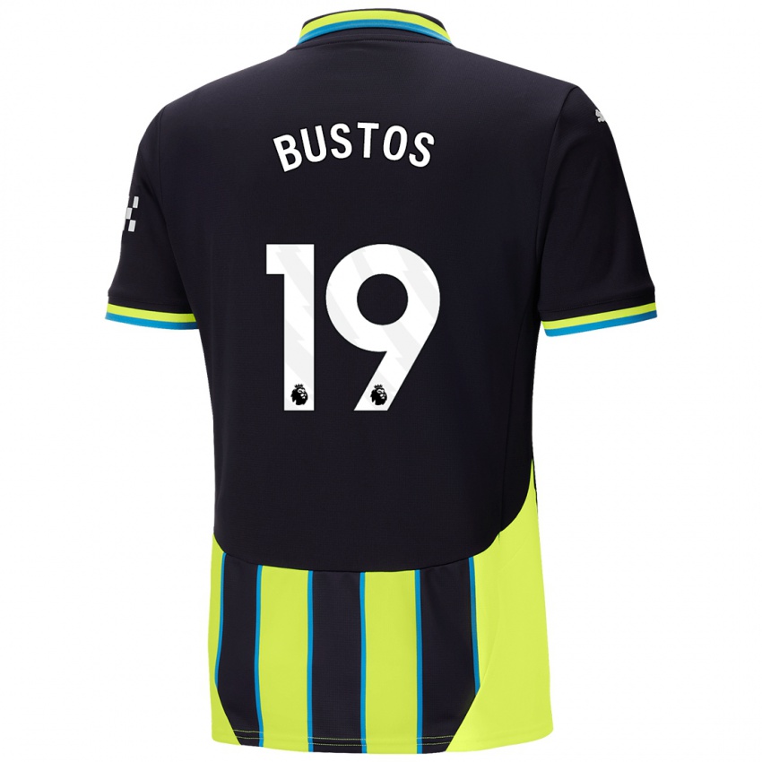 Criança Camisola Nahuel Bustos #19 Azul Amarelo Alternativa 2024/25 Camisa