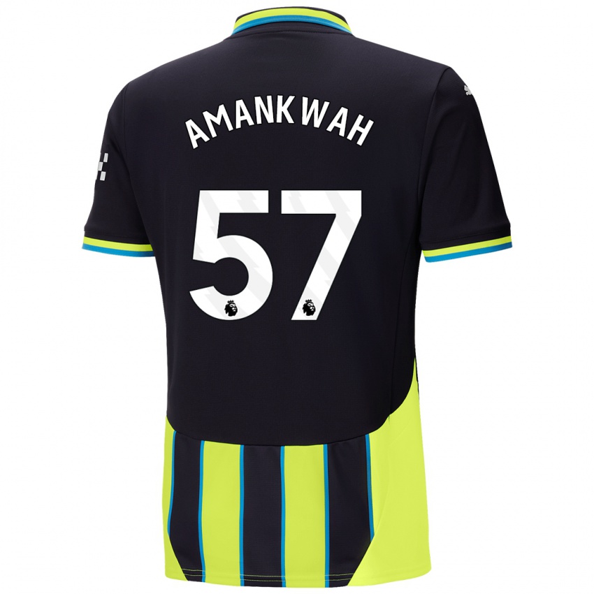 Criança Camisola Yeboah Amankwah #57 Azul Amarelo Alternativa 2024/25 Camisa