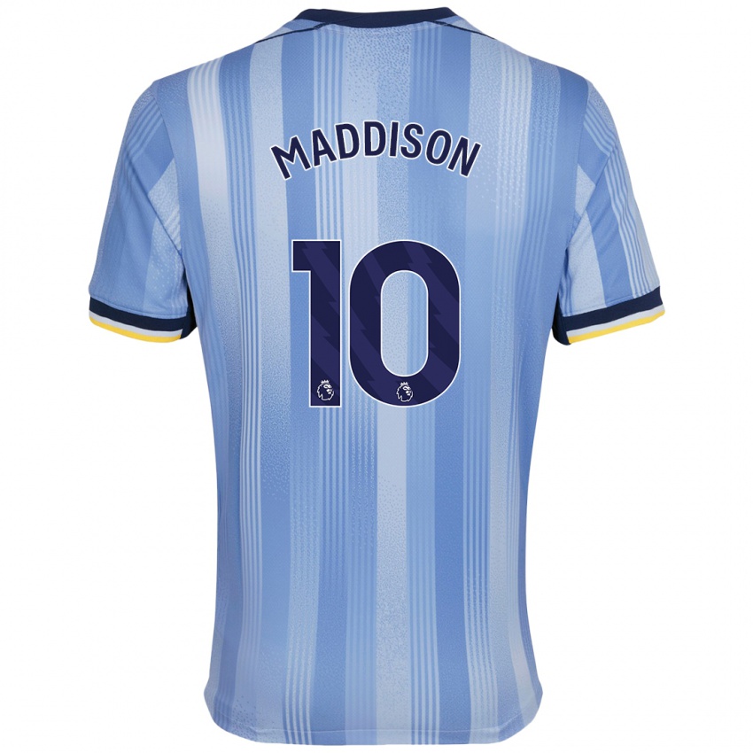 Criança Camisola James Maddison #10 Azul Claro Alternativa 2024/25 Camisa