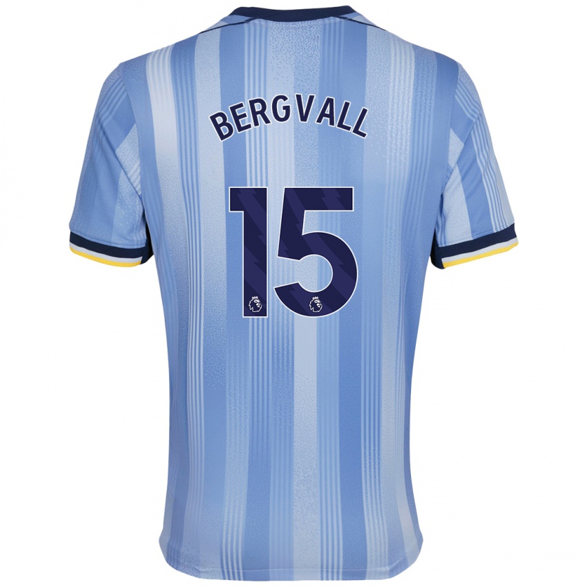 Criança Camisola Lucas Bergvall #15 Azul Claro Alternativa 2024/25 Camisa