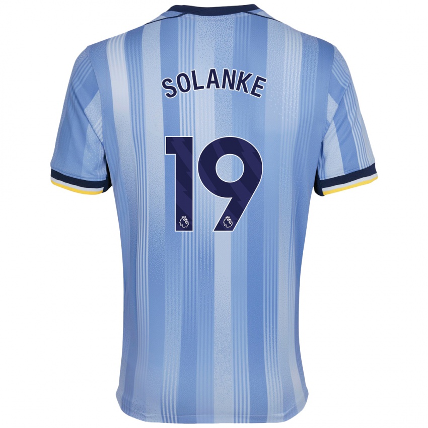 Criança Camisola Dominic Solanke #19 Azul Claro Alternativa 2024/25 Camisa