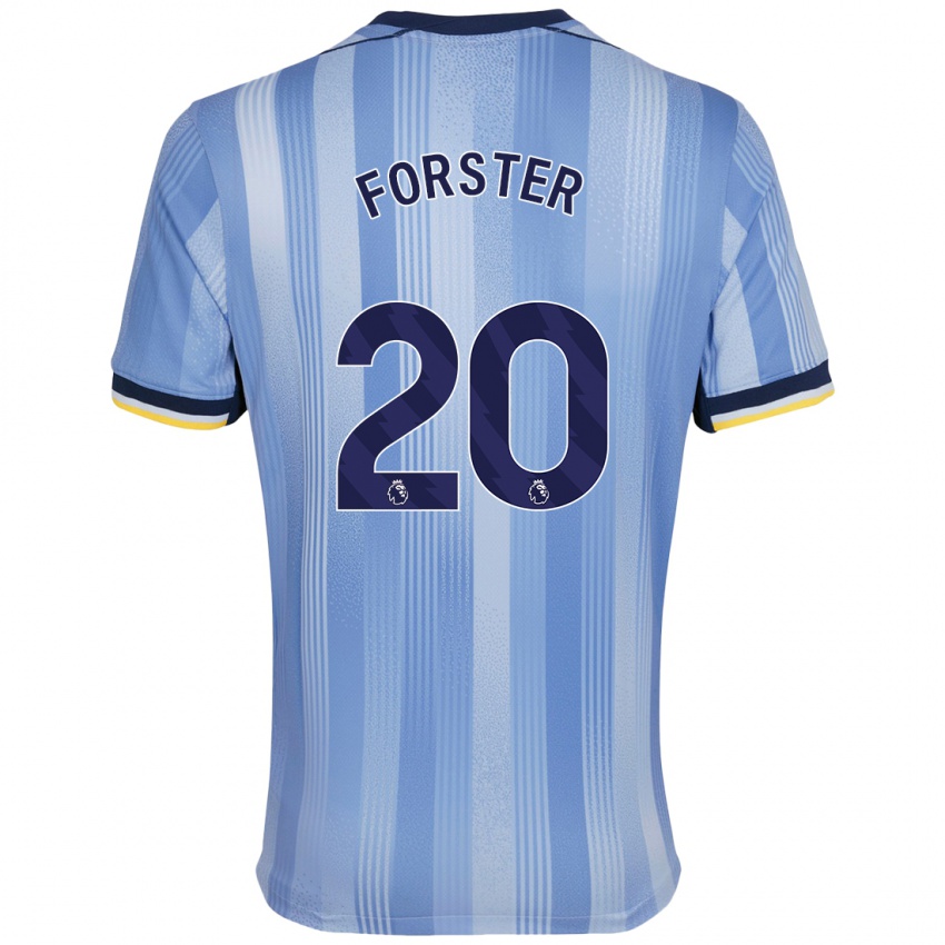 Criança Camisola Fraser Forster #20 Azul Claro Alternativa 2024/25 Camisa