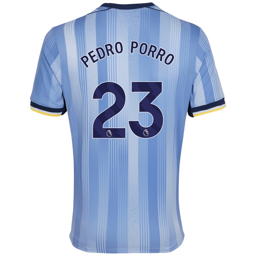 Criança Camisola Pedro Porro #23 Azul Claro Alternativa 2024/25 Camisa