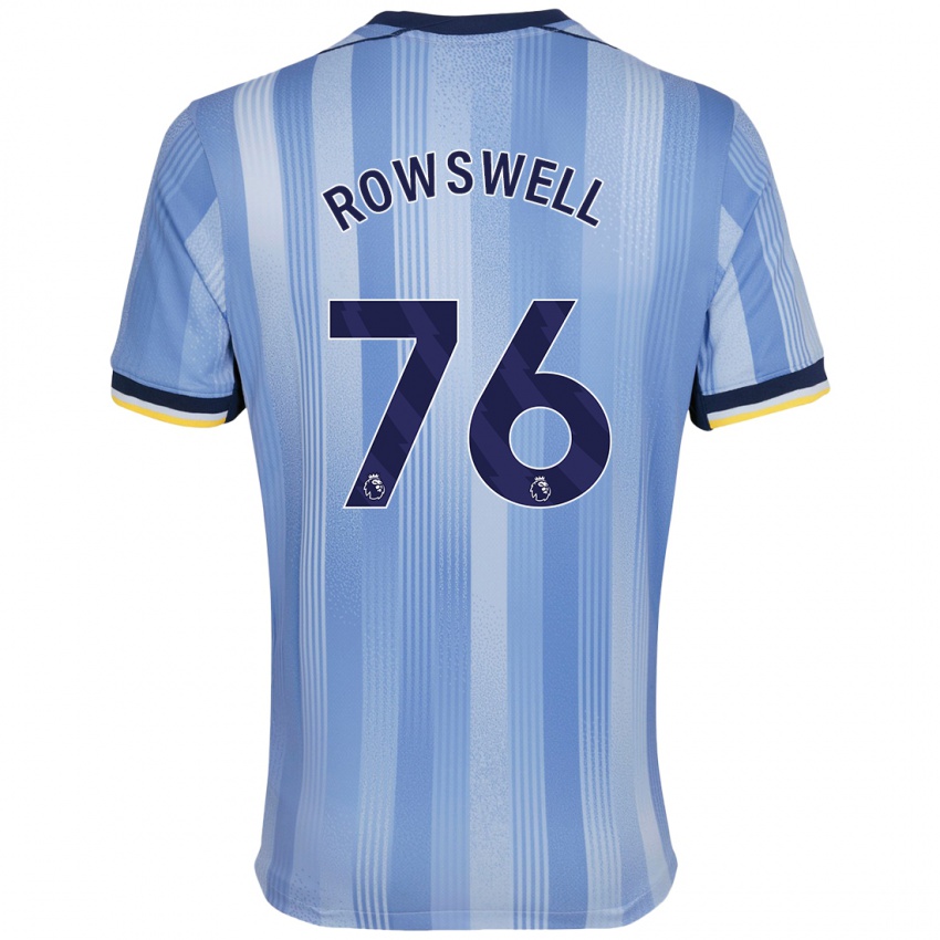 Criança Camisola James Rowswell #76 Azul Claro Alternativa 2024/25 Camisa