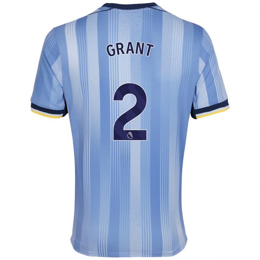 Criança Camisola Charlotte Grant #2 Azul Claro Alternativa 2024/25 Camisa