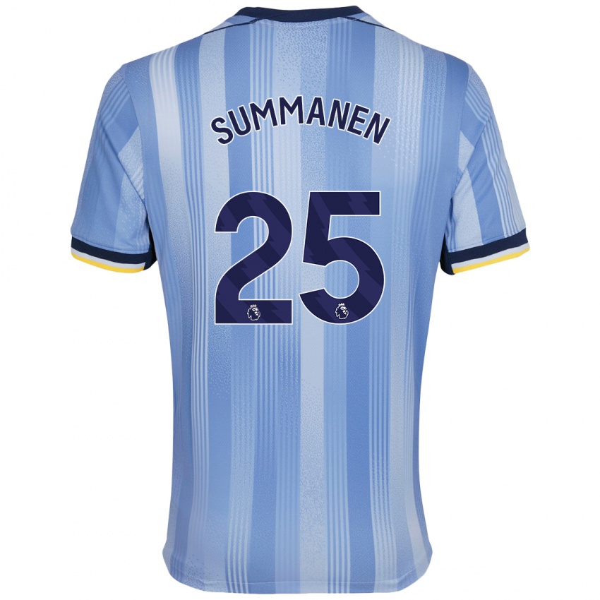 Criança Camisola Eveliina Summanen #25 Azul Claro Alternativa 2024/25 Camisa