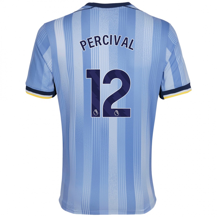 Criança Camisola Ria Percival #12 Azul Claro Alternativa 2024/25 Camisa