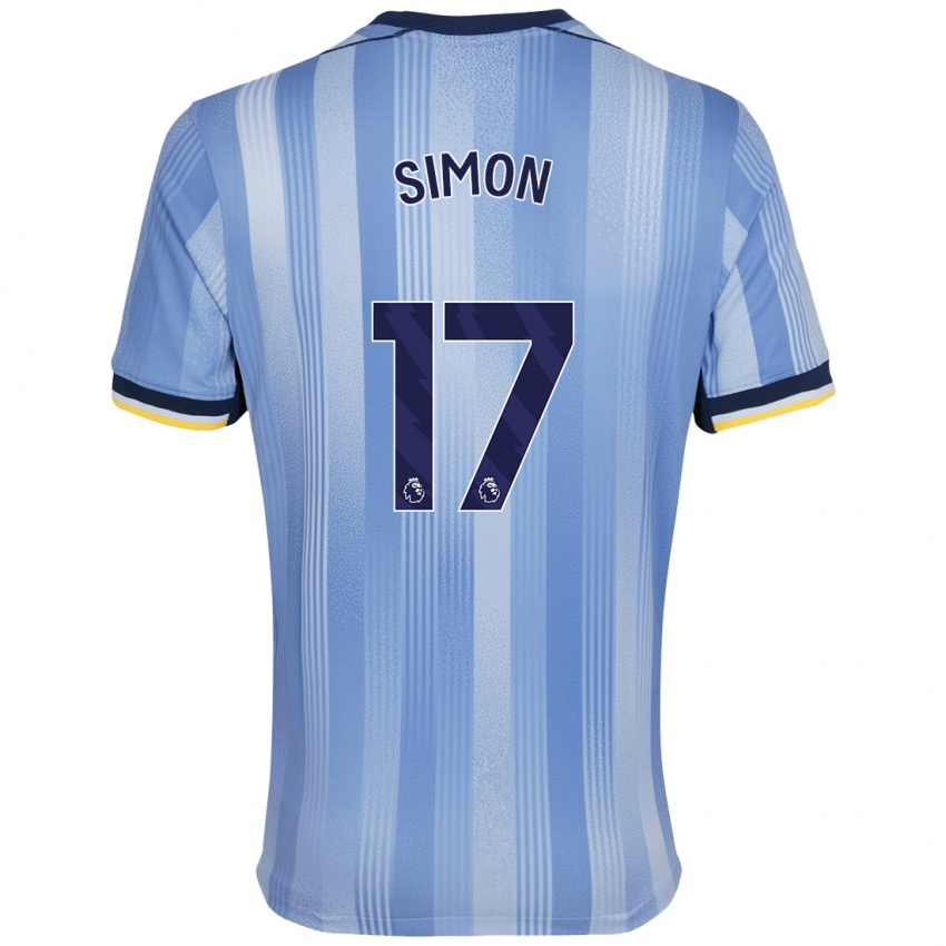 Criança Camisola Kyah Simon #17 Azul Claro Alternativa 2024/25 Camisa